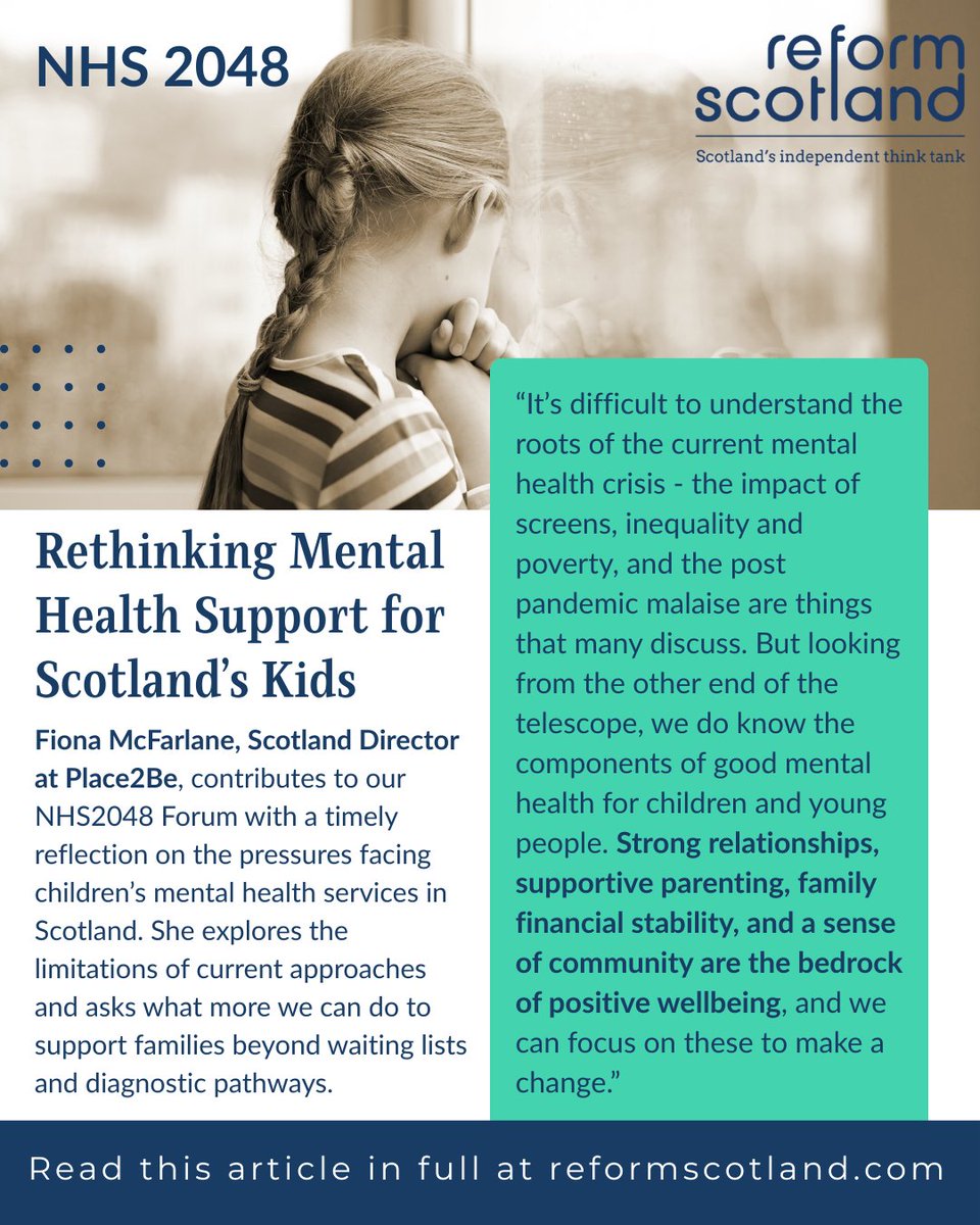 reformscotland (@reformscotland) on Twitter photo "What are we doing to build resilient families? Are we equipping families with the tools to better understand and cope with emotional challenges and mental health issues as they arise throughout childhood?"
<a href="/FionaMcFarlane6/">Fiona McFarlane</a> writes for #NHS2048
reformscotland.com/nhs2048/rethin… "What are we doing to build resilient families? Are we equipping families with the tools to better understand and cope with emotional challenges and mental health issues as they arise throughout childhood?"
<a href="/FionaMcFarlane6/">Fiona McFarlane</a> writes for #NHS2048
reformscotland.com/nhs2048/rethin…