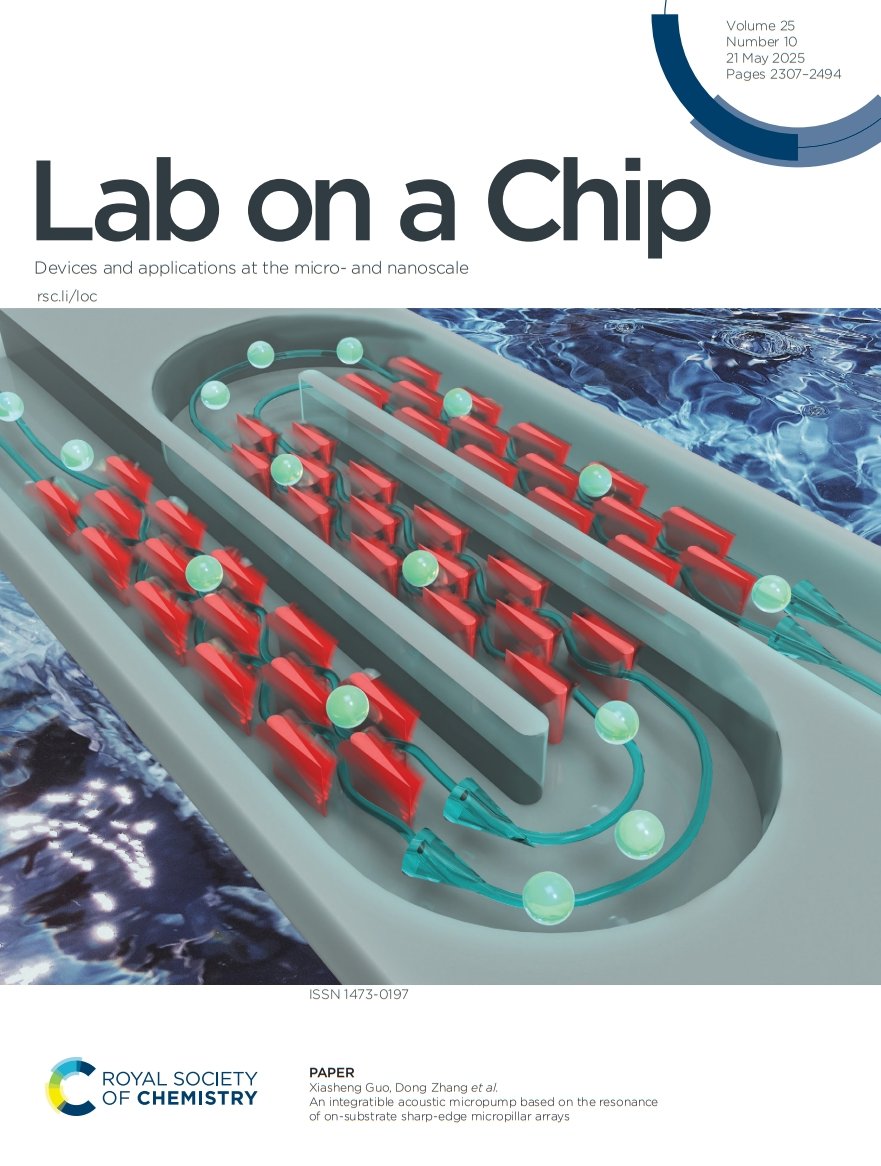 Lab on a Chip (@labonachip) on Twitter photo On the inside front cover of issue 10 of <a href="/LabonaChip/">Lab on a Chip</a>:
An integratible acoustic micropump based on the resonance of on-substrate sharp-edge micropillar arrays.
Xiasheng Guo, Dong Zhang et al
pubs.rsc.org/en/content/art… On the inside front cover of issue 10 of <a href="/LabonaChip/">Lab on a Chip</a>:
An integratible acoustic micropump based on the resonance of on-substrate sharp-edge micropillar arrays.
Xiasheng Guo, Dong Zhang et al
pubs.rsc.org/en/content/art…