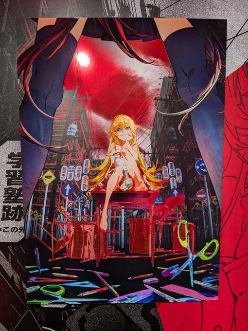 Mikapikazo先生の化物語個展に来ました〜! 空間表現、インスタレーションは自分が最終的に開きたい展示方法なのでとても楽しい! 非日常的への切り取りと亜空間への誘導表現が散りばめられている事に気が付き、この個展⋯やりおる⋯!とビビっときました!
#物語_MikaPikazo_encounter 