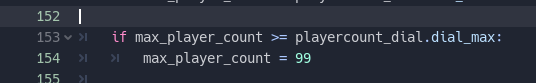 DevMeepso's tweet photo. @westthewerst In the webfishing currently removes all servers > 12 players from the lobby list even when the limit is set to any. Changing "playercount_dial.max_set" to "max_player_count" fixes this issue!!!!!!!!!! https://t.co/HoQmMamao9
