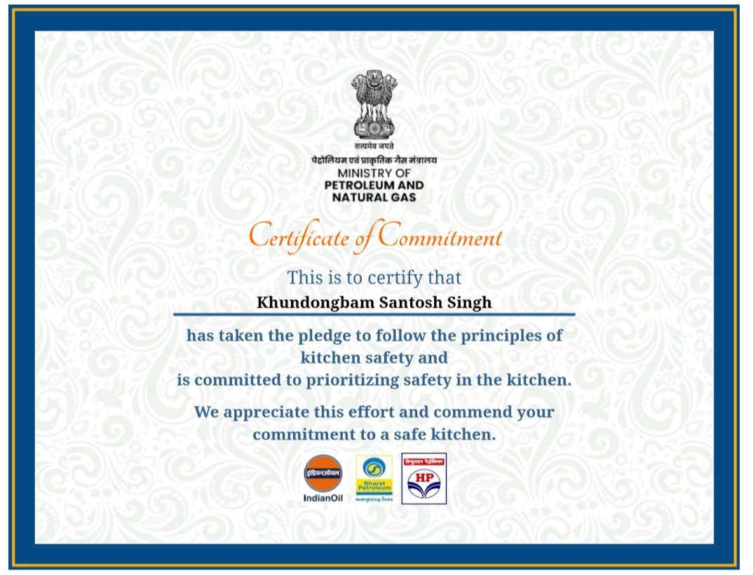 Santosh - संतोष 🇮🇳 (@inaoba) on Twitter photo I have taken the pledge. Have you?
<a href="/PetroleumMin/">Ministry of Petroleum and Natural Gas #MoPNG</a> <a href="/IndianOilcl/">Indian Oil Corp Ltd</a> <a href="/BPCLLPG/">Bharat Petroleum LPG</a> <a href="/HPCL/">Hindustan Petroleum Corporation Limited</a> I have taken the pledge. Have you?
<a href="/PetroleumMin/">Ministry of Petroleum and Natural Gas #MoPNG</a> <a href="/IndianOilcl/">Indian Oil Corp Ltd</a> <a href="/BPCLLPG/">Bharat Petroleum LPG</a> <a href="/HPCL/">Hindustan Petroleum Corporation Limited</a>