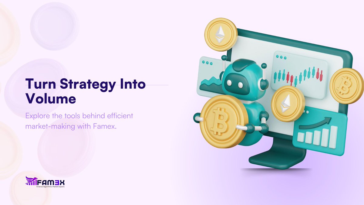 famexmm's tweet image. 📊 Turn Strategy Into Liquidity.

Unlock powerful tools for seamless, scalable market-making with Famex.

#marketmaking #Web3Liquidity #DeFiTools