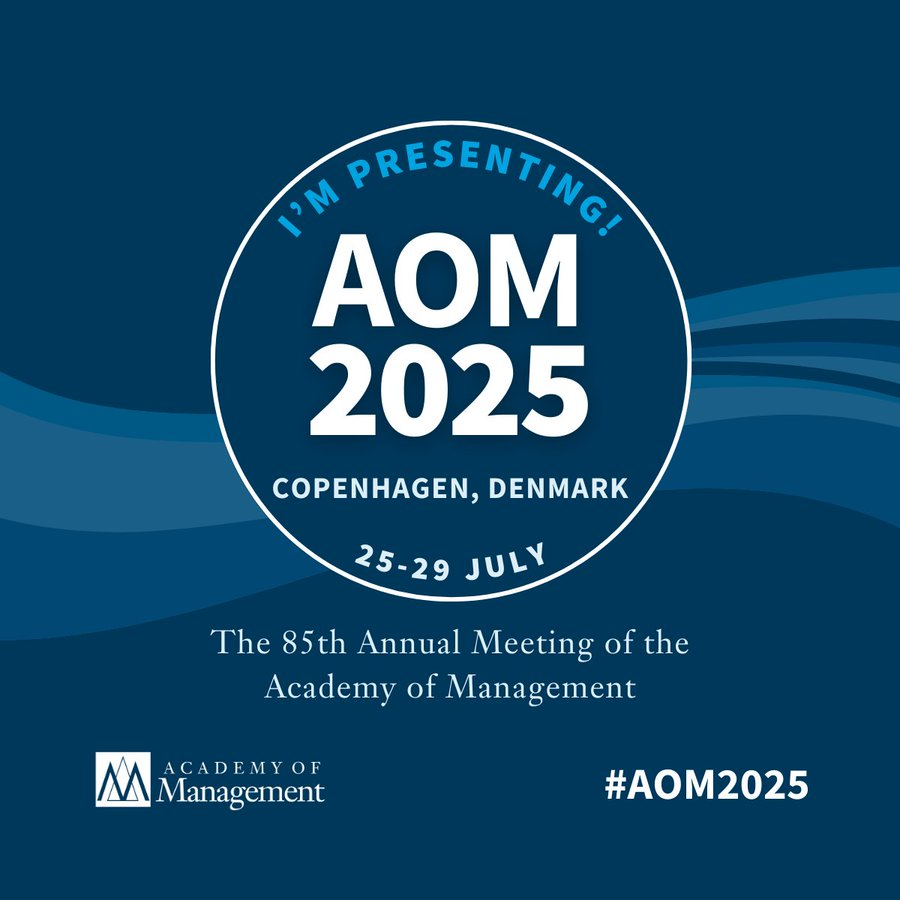 RC Rajashik (@iamrajashik) on Twitter photo Thrilled to Chair the ‘Coping with Career and Life Shocks’ session at the 85th Academy of Management Meeting this July in Copenhagen!
Honored to help shape the conversation at one of the biggest events in the field. 🇩🇰
#AOM2025
<a href="/AOMConnect/">Academy of Management</a>
<a href="/PhD_Genie/">PhD_Genie</a>
<a href="/PhDVoice/">PhD Voice - Independently Run</a>
<a href="/CareersDivision/">Careers Division</a> Thrilled to Chair the ‘Coping with Career and Life Shocks’ session at the 85th Academy of Management Meeting this July in Copenhagen!
Honored to help shape the conversation at one of the biggest events in the field. 🇩🇰
#AOM2025
<a href="/AOMConnect/">Academy of Management</a>
<a href="/PhD_Genie/">PhD_Genie</a>
<a href="/PhDVoice/">PhD Voice - Independently Run</a>
<a href="/CareersDivision/">Careers Division</a>