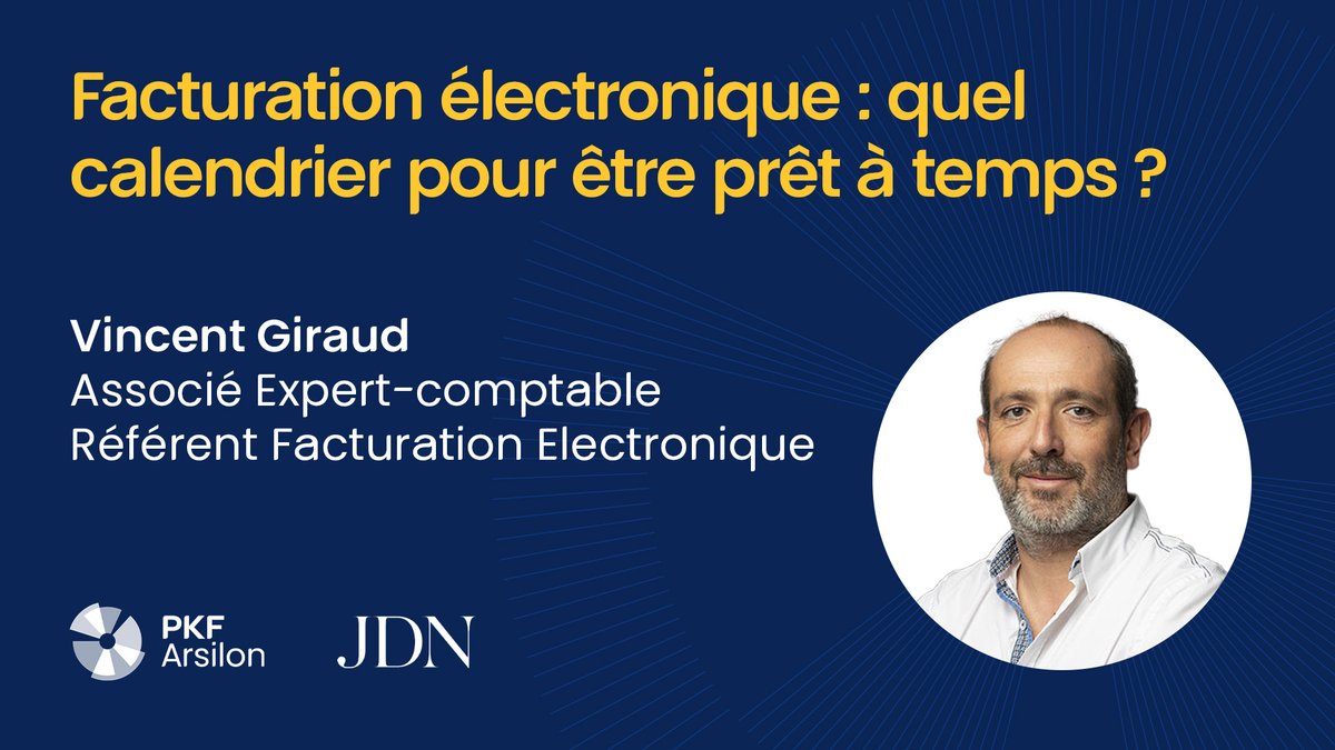 📢 Quand Vincent Giraud nous parle #facturation #électronique.

• Quel calendrier de mise en œuvre ?
• Quelles sont les nouvelles obligations pour les entreprises ?
• Quels sont les bons réflexes à adopter pour anticiper au mieux cette transition ?

👉 urlr.me/BStsKD