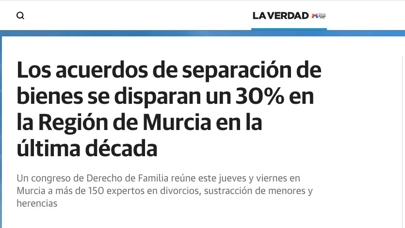📢Preparados para el VII Congreso de Derecho de Familia que comienza mañana en Murcia. <a href="/ICAMURoficial/">ICAMUR</a> &amp; AEAFA.
📰En los medios, información a partir de la ponencia sobre problemática de la separación de bienes, que imparten <a href="/Marilo_Lozano_O/">Mariló Lozano Ortiz</a> y Maria Antònia Mateu Gelabert.