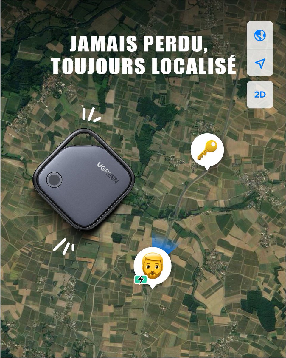 📍 Jamais perdu. Toujours localisé.

UGREEN Finetrack Smart finder 👉 bit.ly/4iRiZbu
UGREEN Finetrack Smart FInder Slim 👉 bit.ly/439oOLK

Suivez vos affaires facilement et avec précision grâce au UGREEN Finetrack Smart Finder.

🔎 Localisation via Apple Find My