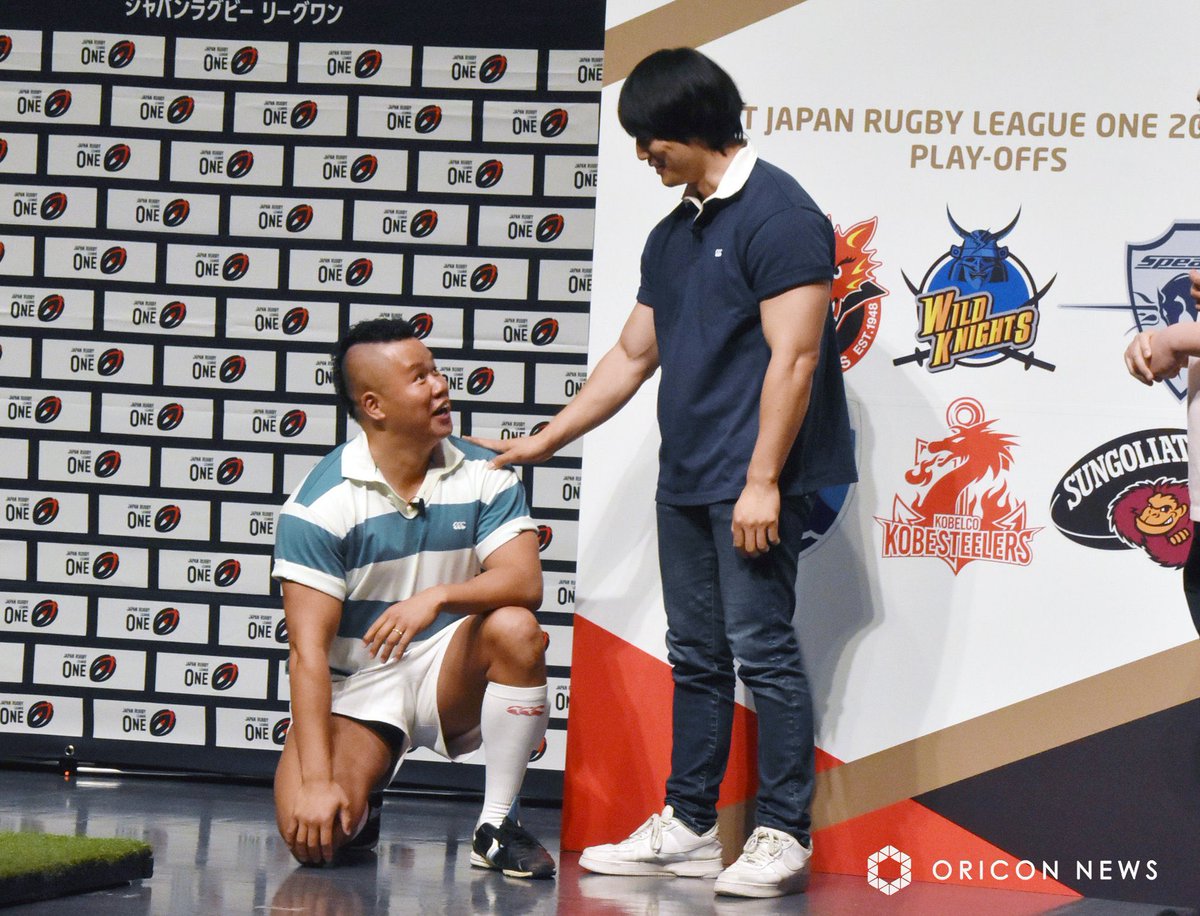 ラグビーのリーグワンプレーオフ応援芸人に選んでいただき、就任式が