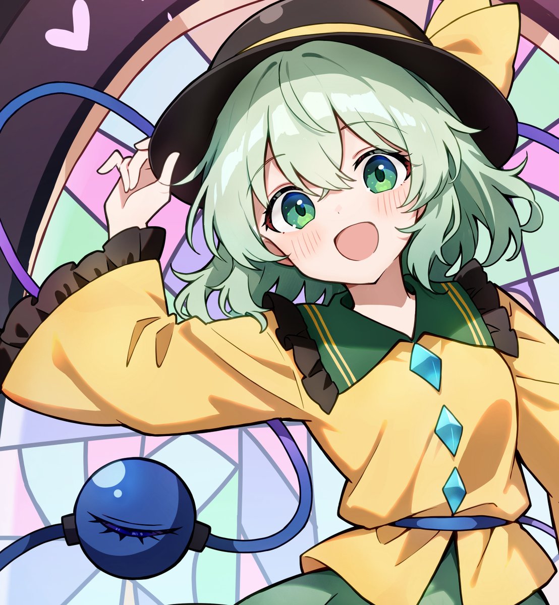 きっどているず様からの依頼で描きましたー、缶バッジ・アクスタ・Tシャツとかになるのかな？

#東方Project #古明地こいし #5月14日は古明地こいしの日