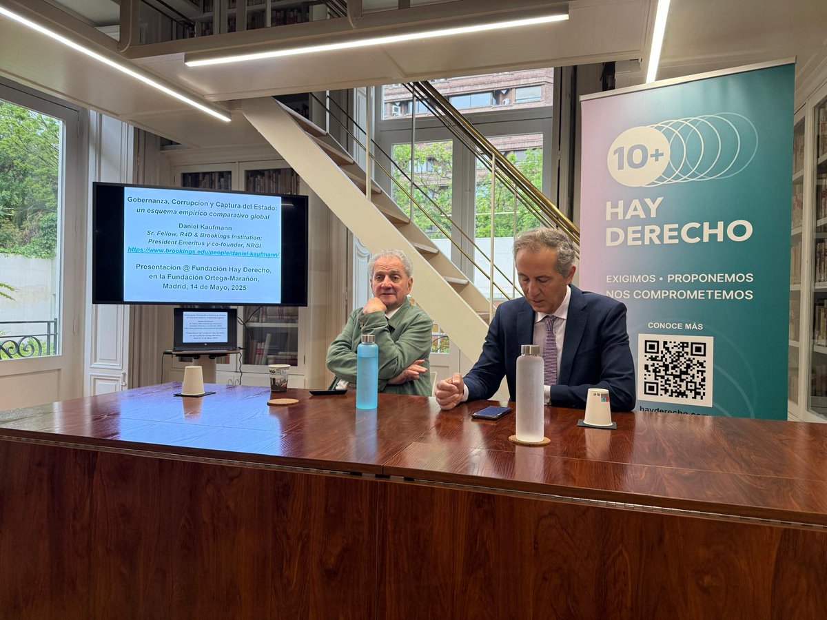 Fundación Hay Derecho (@hayderecho) on Twitter photo 🙌 ¡Estamos con Daniel Kaufmann (<a href="/kaufpost/">Daniel Kaufmann</a>)! Kaufmann es economista, todo un pionero a nivel internacional en desarrollo institucional, gobernabilidad y la lucha contra la corrupción.
¿Quieres saber qué nos cuenta? Abrimos 🧵 🙌 ¡Estamos con Daniel Kaufmann (<a href="/kaufpost/">Daniel Kaufmann</a>)! Kaufmann es economista, todo un pionero a nivel internacional en desarrollo institucional, gobernabilidad y la lucha contra la corrupción.
¿Quieres saber qué nos cuenta? Abrimos 🧵