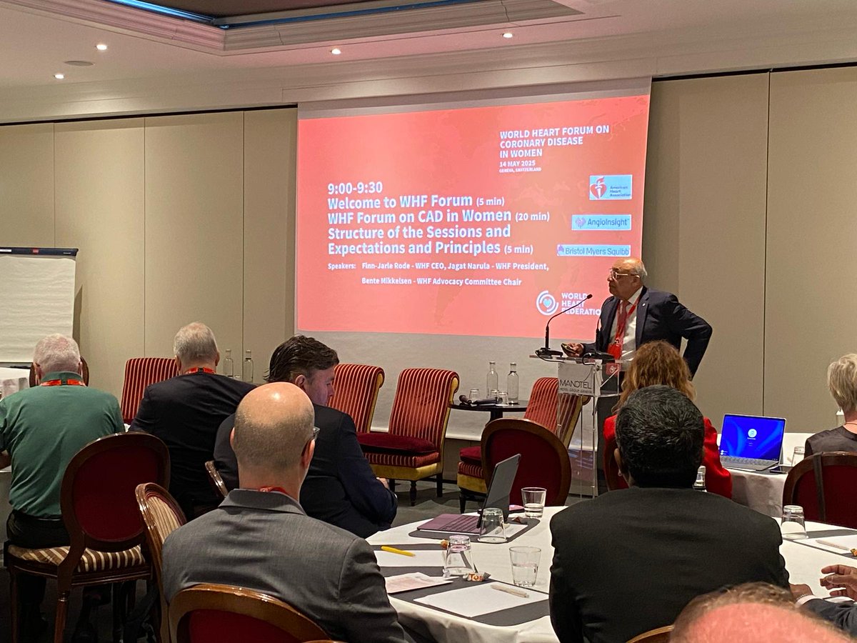 Cardiovascular disease is the #1 killer of women worldwide, yet many remain underdiagnosed and undertreated. Our Forum on Coronary Disease in Women just started today! Thank you to everyone who joined us in Geneva 🇨🇭  in this crucial conversation.