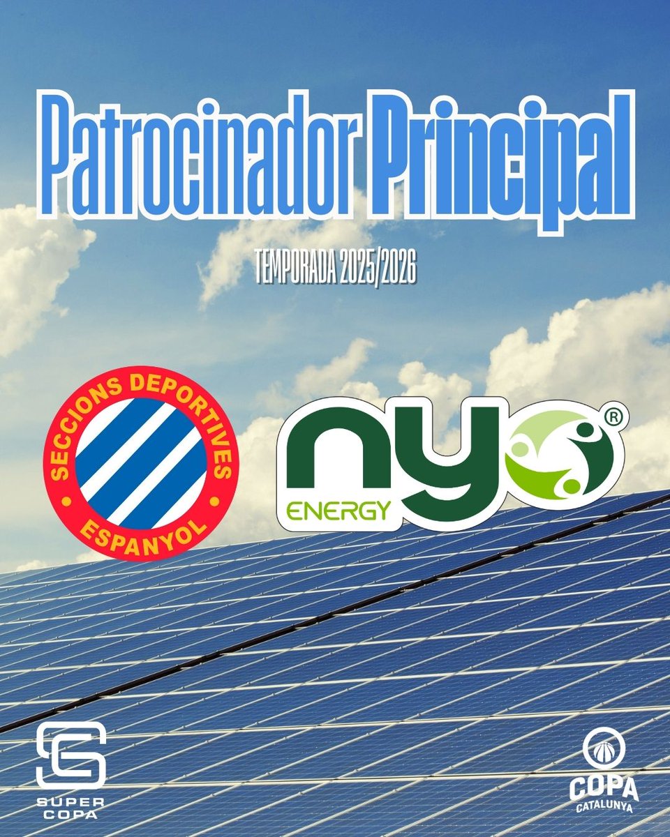🤝 NOU PATROCINADOR PRINCIPAL

Ens enorgulleix anunciar que NYO Energy és el nou main sponsor de la SD Espanyol!
Una empresa líder al sector que s’uneix per impulsar el nostre projecte amb energia i ambició.

Benvinguts a la família blanc-i-blava, NYO!
#SDEspanyol #NYOEnergy