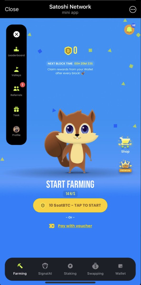 🚨 UI UPDATE ALERT! 👀✨

We’ve moved the Task menu to the side menu for a cleaner, smoother experience!
Now you’ll find all your missions tucked neatly on the left panel. ✅
Same rewards.
New location.
Better vibes. 🧭

Tap around, explore &amp; keep stacking that satBTC!