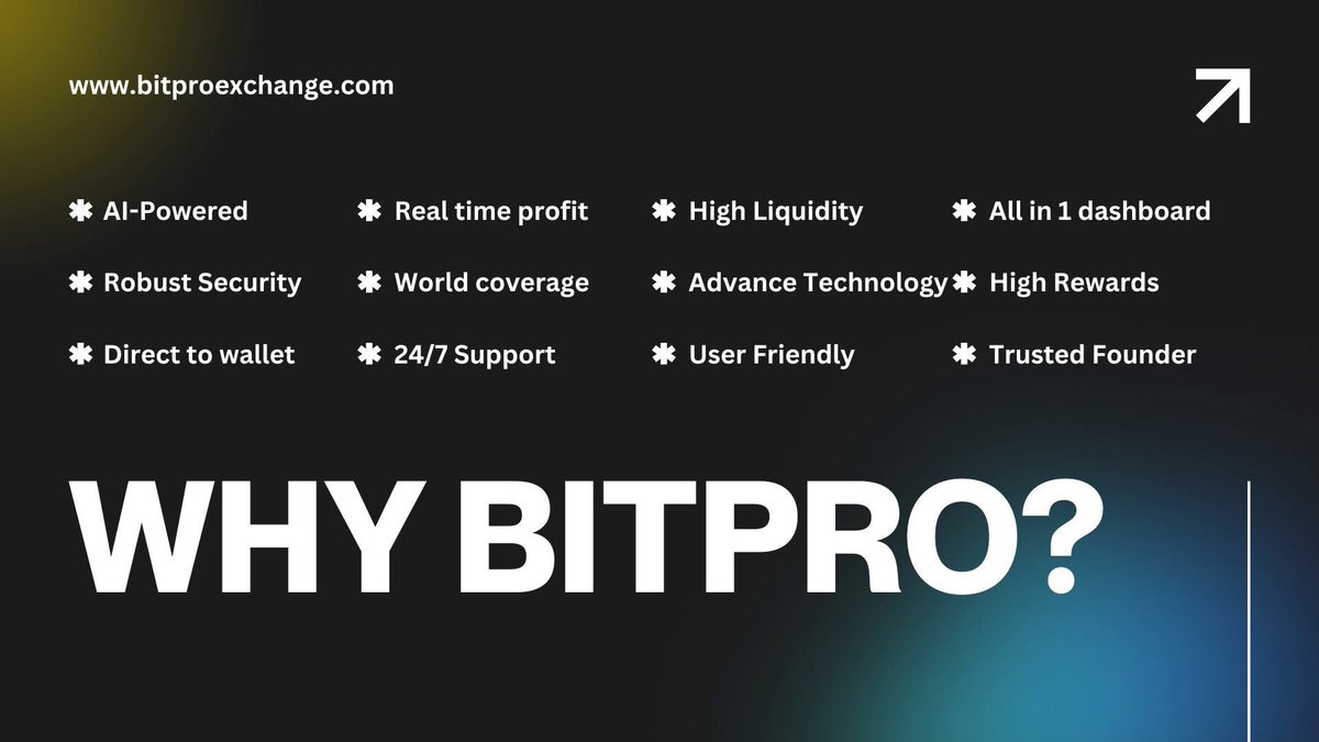 BitproExToken's tweet image. Our ecosystem is designed not only for active traders but also for passive investors looking to grow their assets effortlessly.

Whether you're actively trading or simply holding assets, our platform provides tailored rewards to maximize your earnings.

 #Cryptocurrency #AI