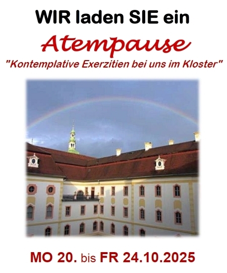 KlosterStMarien's tweet photo. VORSCHAU:
#Atempause - kontemplative Exerzitien im #Kloster St. #Marienthal
MO 20.10. bis FR 24.10.2025
Mit Schwester M. Franziska Schimmack OCist tauchen Sie in die Stille unseres Klosters zur Besinnung und inneren Einkehr ein.
weitere Infos unter:
>>> https://t.co/gusZ3YOxAP https://t.co/yse5Wkmzrb
