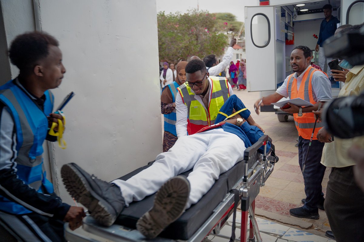WHOSom's tweet photo. Over 20 frontline health workers trained in trauma triage, psychological first aid, trauma-informed care &amp; self-care to cope with crisis response stress. The workshop combined classroom learning with live simulations of mass casualty incidents. #HealthWorkers #TraumaCare https://t.co/S5SOVpm8NU