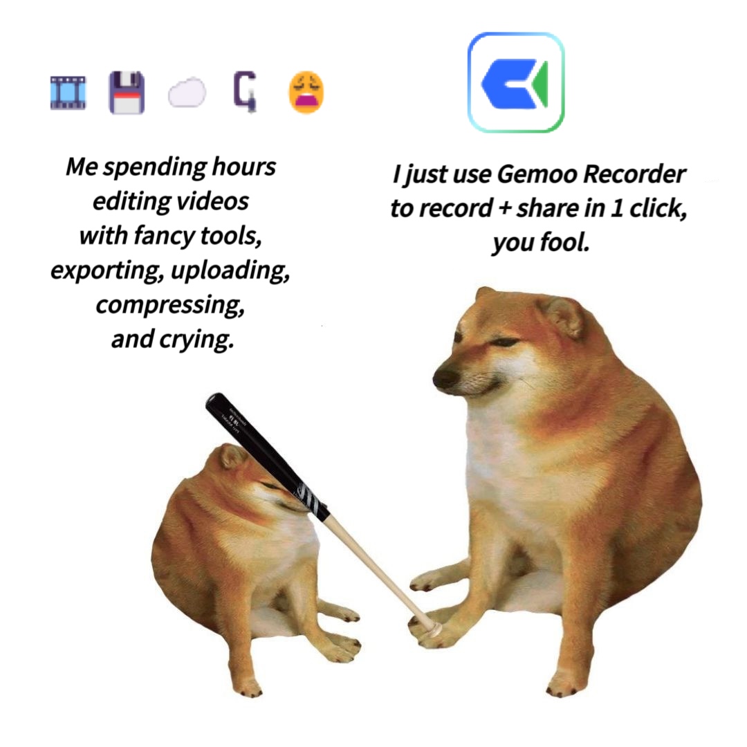 18-year-olds are recording their screens…

…and turning them into money-printing machines.

No fancy gear. No editing skills.
Just one free tool:
 Gemoo Recorder

Here’s how you can use it to make $100 to $10,000 online
gemoo.com/screen-recorde…