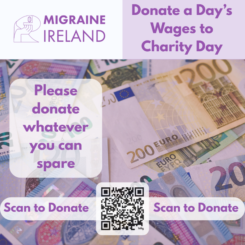 pascal_derrien's tweet image. May 14th is Donate a Day’s Wages to Charity Day
Every little you can give however does make a difference &amp;amp; allows us to continue to support people who live with migraine It also allows us to continue our medical education &amp;amp; awareness programmes  
 donate migraine.ie/donate/