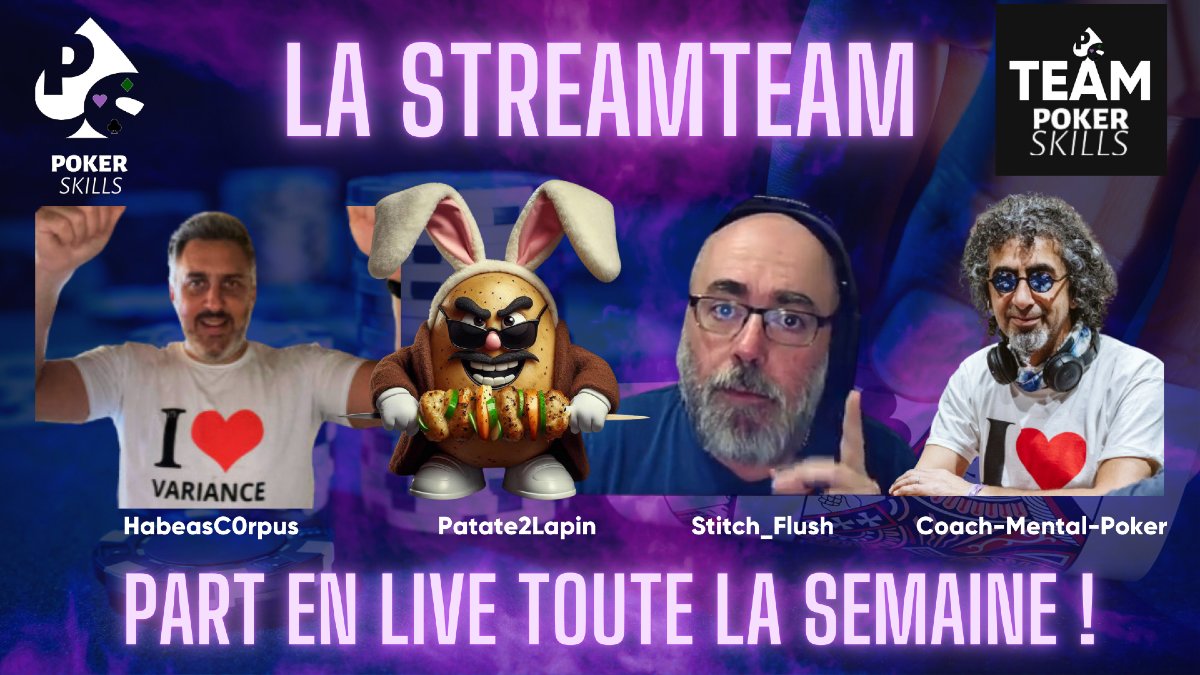 ♠♥ PokerSkills.fr sur Kick et Youtube !🚀 Mindset, Fun &amp; Chill !
f.mtr.cool/npyyghahhg
#poker #pokerskillsfr