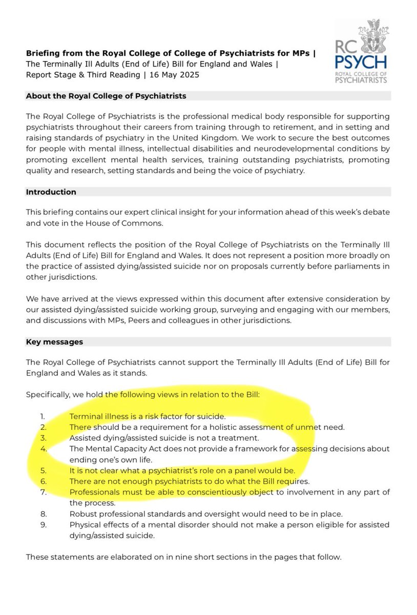 Prof Katherine Sleeman (@kesleeman) on Twitter photo Is assisted dying a treatment?
A lot hinges on this, not least doctors’ duty to inform patients about treatment options.
The TIA Bill is silent on this.
The <a href="/rcpsych/">Royal College of Psychiatrists</a> is not. Is assisted dying a treatment?
A lot hinges on this, not least doctors’ duty to inform patients about treatment options.
The TIA Bill is silent on this.
The <a href="/rcpsych/">Royal College of Psychiatrists</a> is not.