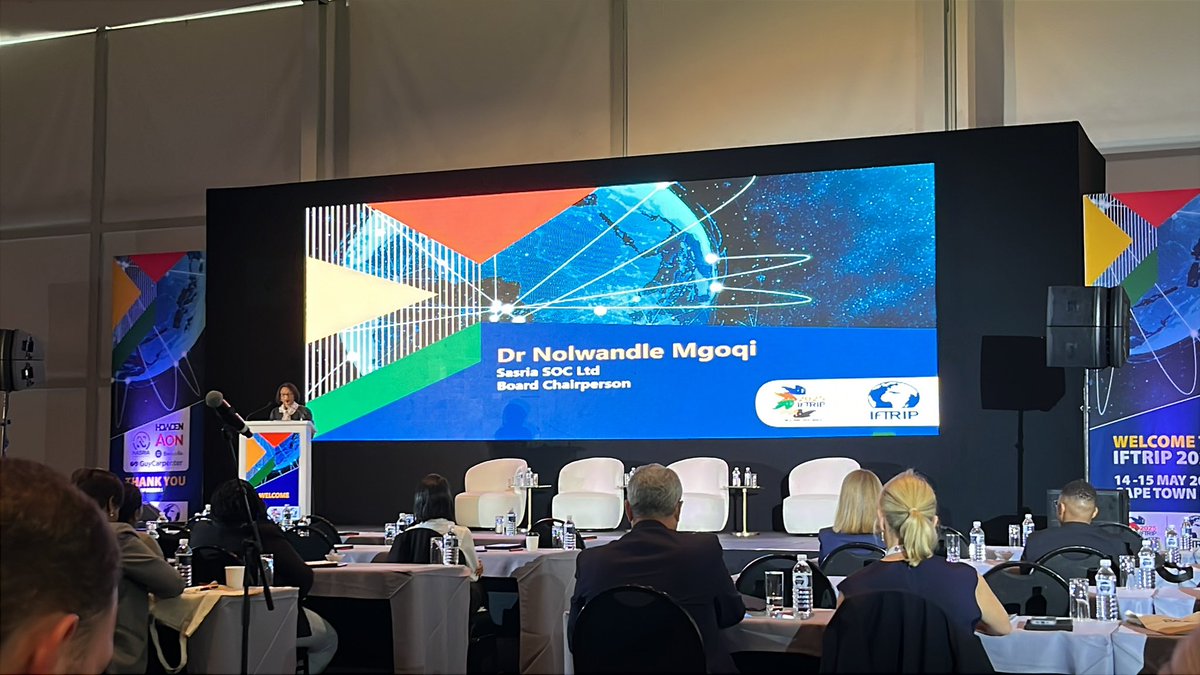 Attending the IFTRIP2025 Conference hosted by <a href="/SasriaSOCLtd/">Sasria SOC Ltd</a>. Dr Nolwandle Mgoqi <a href="/Aon_SouthAfrica/">Aon South Africa</a> CEO and Sasria Board Chairperson starts the conference with a reminder of opportunities and challenges we as an industry and country face at the moment <a href="/FAnews_Online/">FAnews Online</a>