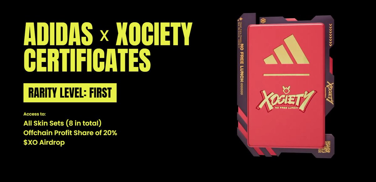 XOCIETY 🤝 ADIDAS Mystery Boxes! 🪂

Flash giveaway Mystery Box whitelist spots! 

🎁 20 Whitelist spots

1⃣ Follow us <a href="/xocietyofficial/">XOCIETY</a> <a href="/adidas/">adidas</a> <a href="/altsbyadidas/">ALTS by adidas</a>
2⃣ Like, RT, and tag 3 fens
3⃣ Drop your #Sui wallet address

⏰ Only 60 minutes for you guys, harry up! 

#Sui