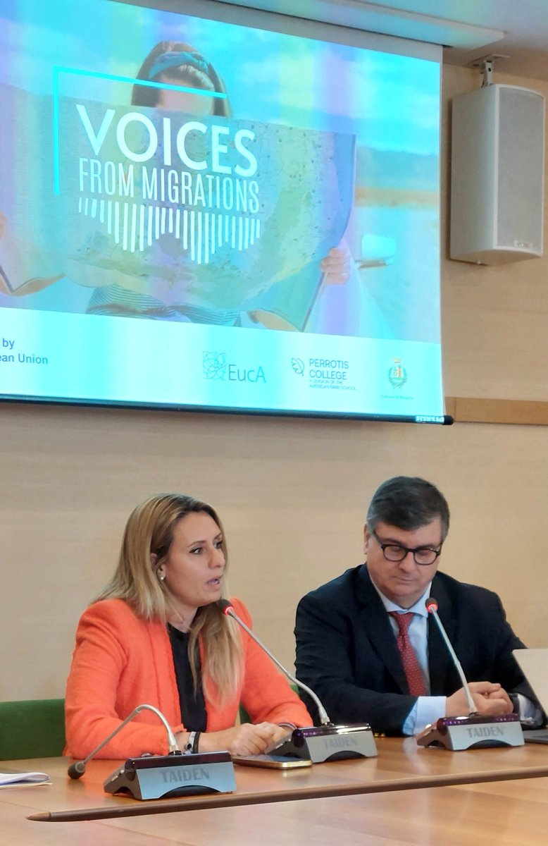 Saluto dell'Assessore alla Cultura Francesca Caruso all'evento VOICES From Migrations a Casa Lombardia a Bruxelles