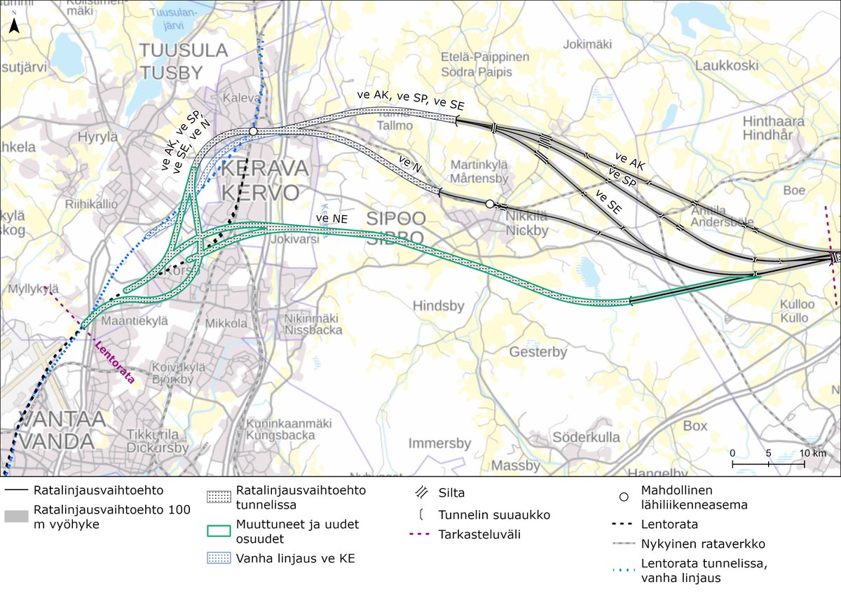 ❗🛤️ Itäradan suunnitteluun on lisätty uusi, eteläisempi linjausvaihtoehto Porvoon ja Sipoon alueella. Ett nytt, mer sydligt sträckningsalternativ har lagts till i planeringen av Östbanan i området mellan Borgå och Sibbo. itarata.fi/itaradan-uusi-…