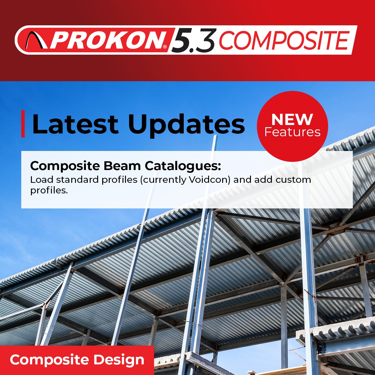 InnocomSG's tweet image. Prokon 5.3 Composite is here!
Load profiles from Voidcon’s formwork range or add your own for faster beam design.
More options coming soon!
🔧 Schedule a Demo Today: innocomholding.com/prokon-consult…
#PROKON #CompositeDesign #StructuralEngineeringSoftware