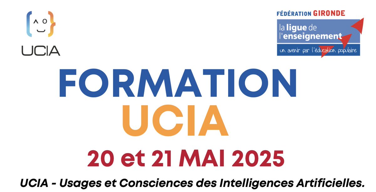Enseignantes et enseignants, participez à la prochaine formation #UCIA dont <a href="/Inria/">Inria</a> est partenaire ! Au programme : intelligence artificielle #IA et #robotique !

📅 20-21 mai
📍 Artigues-près-Bordeaux
💻 urlr.me/SUYWZE