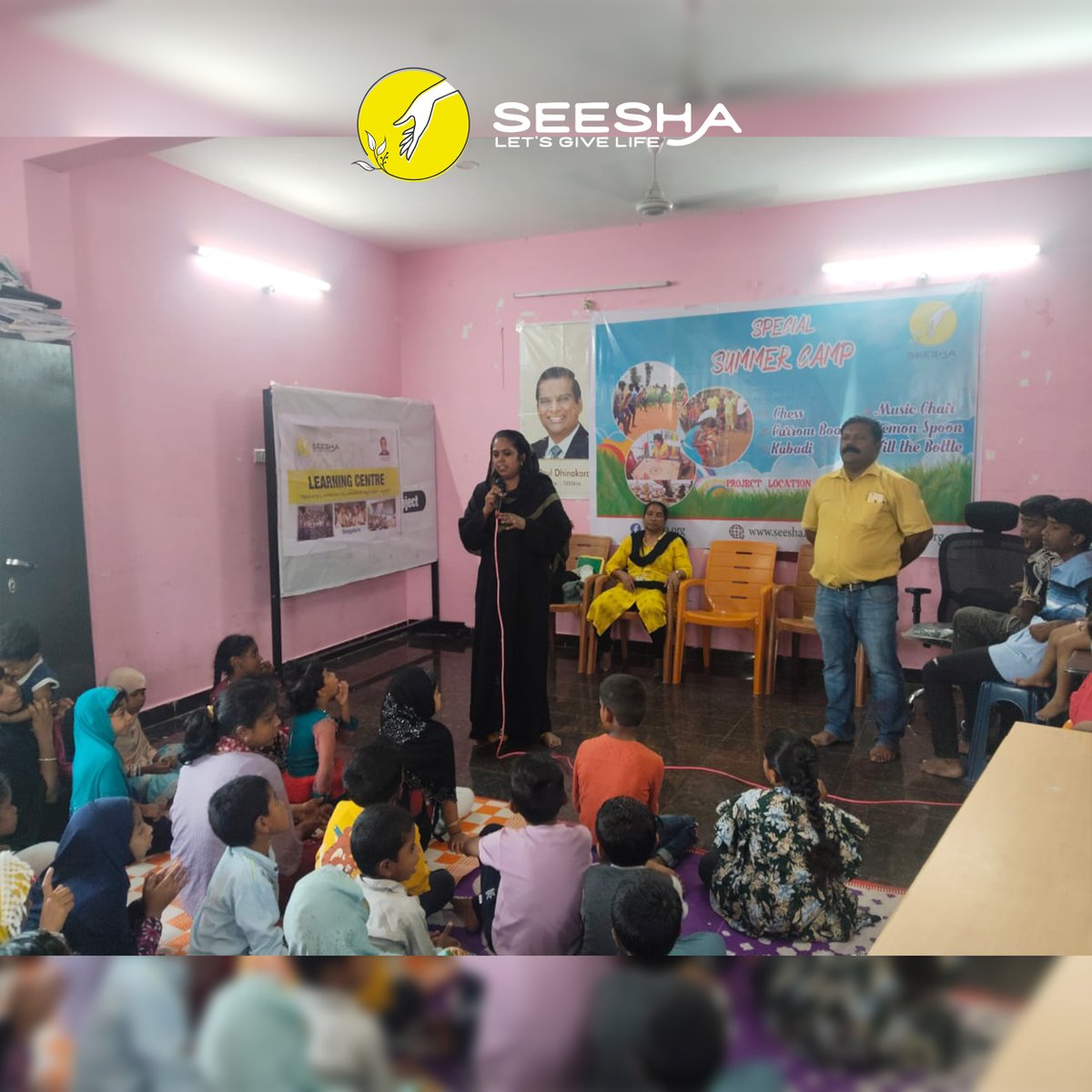 SEESHA_org's tweet photo. At SEESHA's learning centre in Bengaluru, 125 community children participated in the summer camp held in the past 2 days. On day-1 they were sensitized about health &amp; education, and on day-2 various games were organized.

To contribute, please visit https://t.co/bw5Ede9rcE https://t.co/RBejp1ncQ2