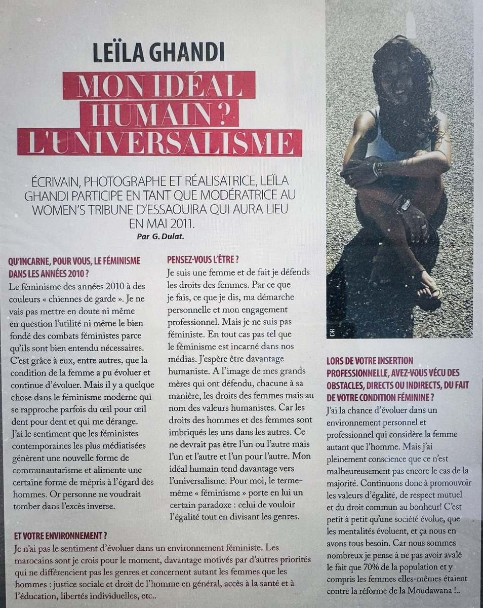 Je tombe par hasard sur cet article qui date de 2011. Qu’en pensez-vous ? <a href="/femmesdumaroc/">Femmes Du Maroc</a>