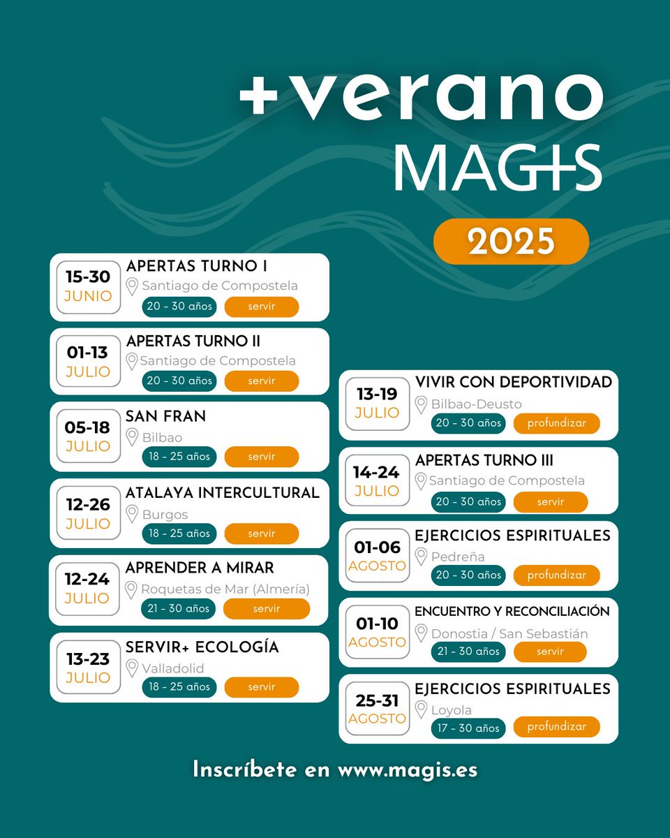 ¿A quién sigues tú?

Hay muchas formas de seguir a Jesús &gt;&gt; hacia las fronteras del mundo &gt;&gt; este verano: en las experiencias de verano MAG+S ¿por qué no intentarlo?
#BEMAGIS #VeranoMAGIS

Inscríbete aquí: magis.es/mec-category/v…