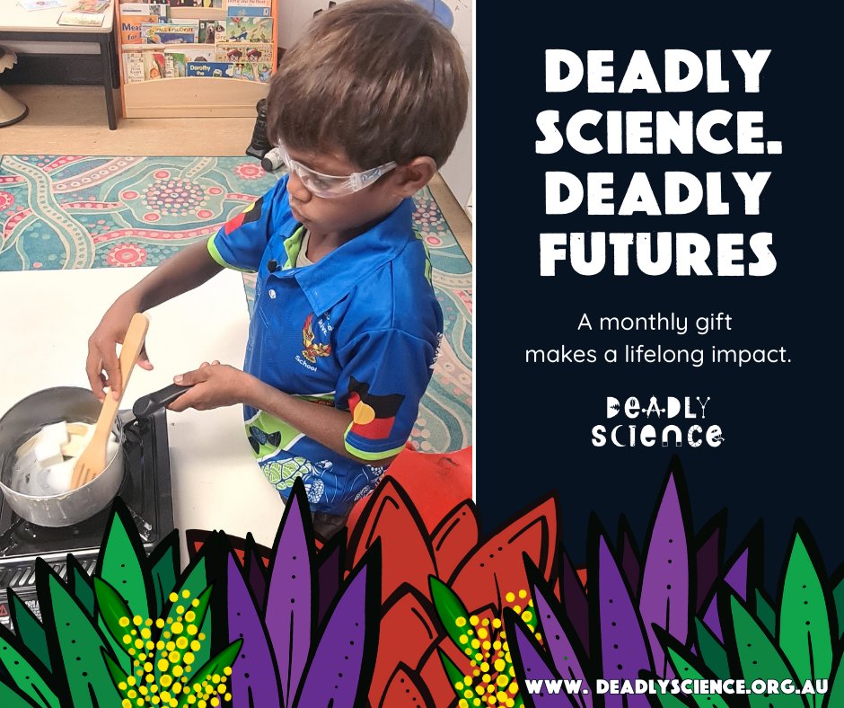 Every monthly donation helps First Nations students access the STEM resources they need to thrive.
You’re not just supporting education — you’re building equity, and investing in a future led by young, deadly minds.

Be Deadly. Give monthly: fundraise.deadlyscience.org.au