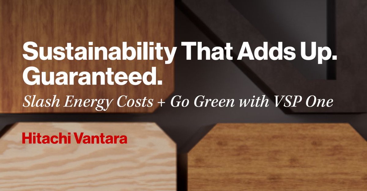 Looking to cut energy costs &amp; boost sustainability in your data center? 🌱⚡ 

Track power usage &amp; CO2 impact easily with Virtual Storage Platform One! 

Learn how our new Sustainability Guarantee keeps energy consumption in check: ow.ly/AnJ850VRmWX #Sustainability