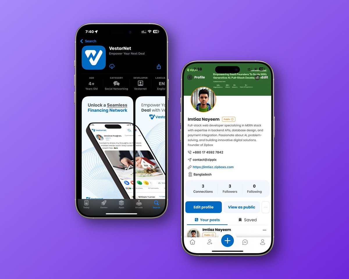 Imtiaz_Nayim's tweet image. Just got first iOS app approved on the App Store!
Learned so much throughout this journey—from building real-time notifications to handling performance ,chat system and App Store guidelines. 
#appdeveloper #ios #app #reactnative #ui #backend  #SocialMediaNetwork  #Apple