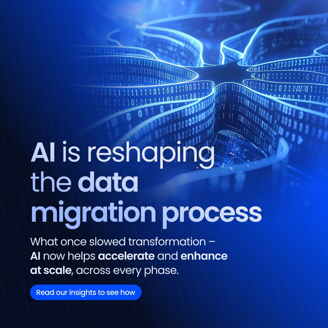 Every transformation needs a solid foundation. And that starts with data migration, where progress can either accelerate... or stall.

Read how #AI is reshaping the process: gotoc.me/BNeFXK

#ReimagineEverything