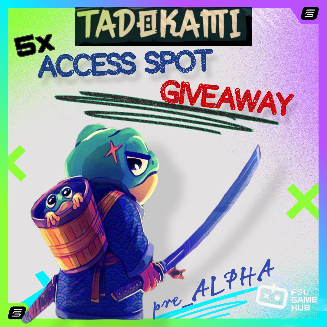 🔥🔥🔥 GIVEAWAY 🔥🔥🔥

⚡️5X PRE_Alpha access spot 
 💥 for 5 lucky winners 

Want to try out TADOKAMI?! 🎮
👇
1️⃣ Follow <a href="/mtgstepn/">M_T_G</a> + <a href="/fslweb3/">FSL Ecosystem</a> 
2️⃣ ❤️ + 🔁 Repost
3️⃣ Tag 2 friends in the comment 

🎙️winners announced in the next 72 hours
