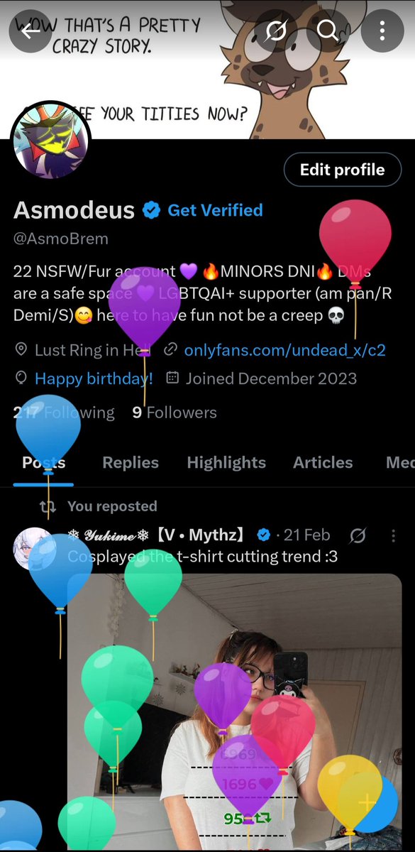 AsmoBrem's tweet photo. Happy 23 to me https://t.co/VchDUnWbXP