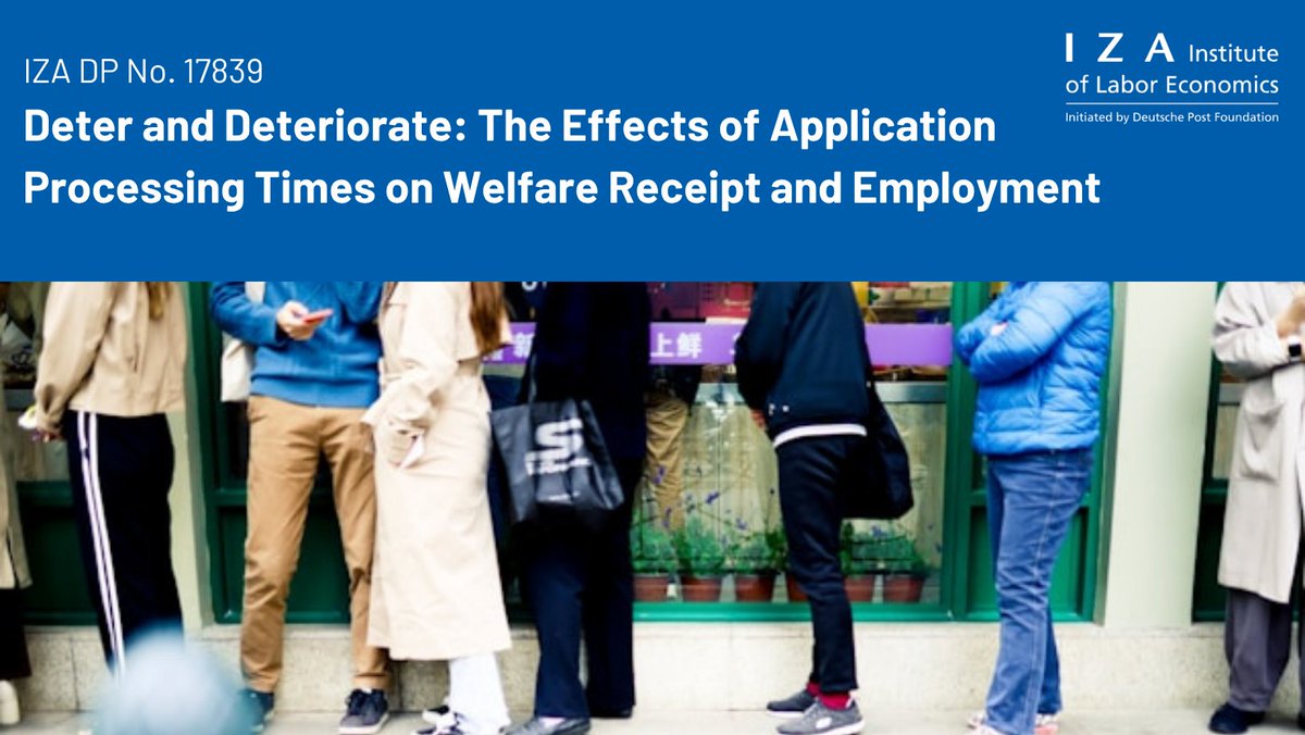 IZA World of Labor (@izaworldoflabor) on Twitter photo A detailed analysis of the impact of #ProcessingTimes on #BenefitReceipt and #employment by <a href="/HeikeVethaak/">Heike Vethaak</a> and Ernst-Jan de Bruijn at Leiden University, <a href="/MarikeKnoef/">Marike Knoef</a> at Tilburg University and Pierre Koning at Vrije Universiteit Amsterdam.
full text: docs.iza.org/dp17839.pdf A detailed analysis of the impact of #ProcessingTimes on #BenefitReceipt and #employment by <a href="/HeikeVethaak/">Heike Vethaak</a> and Ernst-Jan de Bruijn at Leiden University, <a href="/MarikeKnoef/">Marike Knoef</a> at Tilburg University and Pierre Koning at Vrije Universiteit Amsterdam.
full text: docs.iza.org/dp17839.pdf