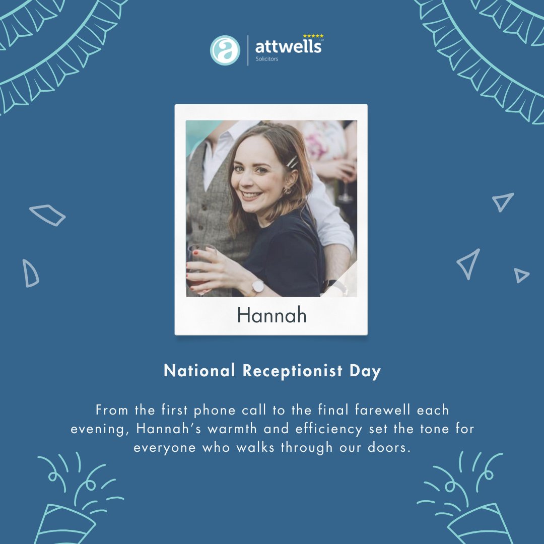 Today, on National Receptionist Day, we’re shining the spotlight on the heartbeat of our front desk - Hannah. Thank you for your unwavering dedication &amp; the positive energy you bring to Attwells every single day.

#NationalReceptionistDay #FrontDeskHero #TeamAttwells #LegalLife