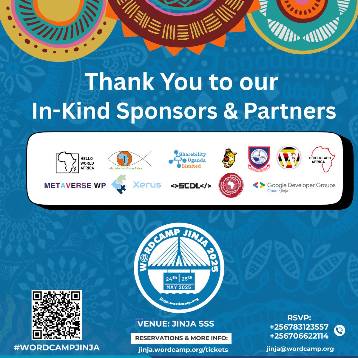 Jinja WordPress Meetup (@wordpressjinja) on Twitter photo A big thank you to all our In-Kind Sponsors and partners for your continued support and help in extending our impact at #WordCampJinja 2025.
<a href="/SharebilityUg/">Sharebility Uganda Limited</a> <a href="/HWAfrica/">Hello World Africa</a> <a href="/xerusltd/">Xerus Media Group</a> <a href="/CyberDivisions/">Cyber Divisions - A Safer Digital Future For All</a> <a href="/Techreachafrica/">Tech Reach Africa</a> #WordPress #Jinja A big thank you to all our In-Kind Sponsors and partners for your continued support and help in extending our impact at #WordCampJinja 2025.
<a href="/SharebilityUg/">Sharebility Uganda Limited</a> <a href="/HWAfrica/">Hello World Africa</a> <a href="/xerusltd/">Xerus Media Group</a> <a href="/CyberDivisions/">Cyber Divisions - A Safer Digital Future For All</a> <a href="/Techreachafrica/">Tech Reach Africa</a> #WordPress #Jinja