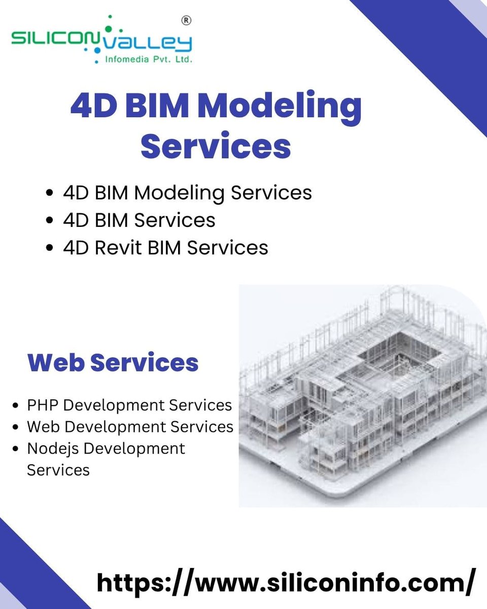 silicon_ltd's tweet image. 🚧 Build smarter with 4D BIM Modeling Services from Silicon Valley! 🏗️
🎯 Visualize timelines, manage resources &amp;amp; plan with precision.
💻 Also offering expert PHP, AngularJS, &amp;amp; Web Development Services! #bimmodelingservices

Visit us at:
siliconinfo.com/building-infor…