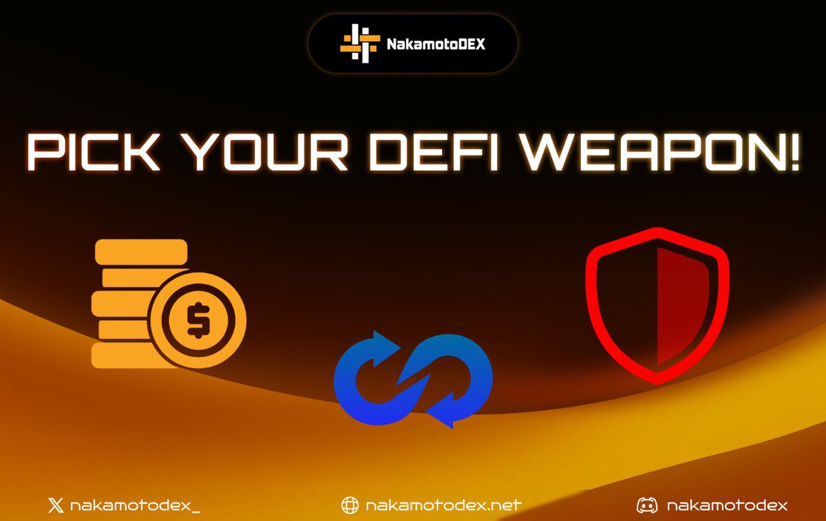 What’s your go-to #DeFi combo?
💰 Liquidity farming
🔁 Token swaps
🛡️ Trustless trading
Reply below 👇 powered by #NakamotoDEX
