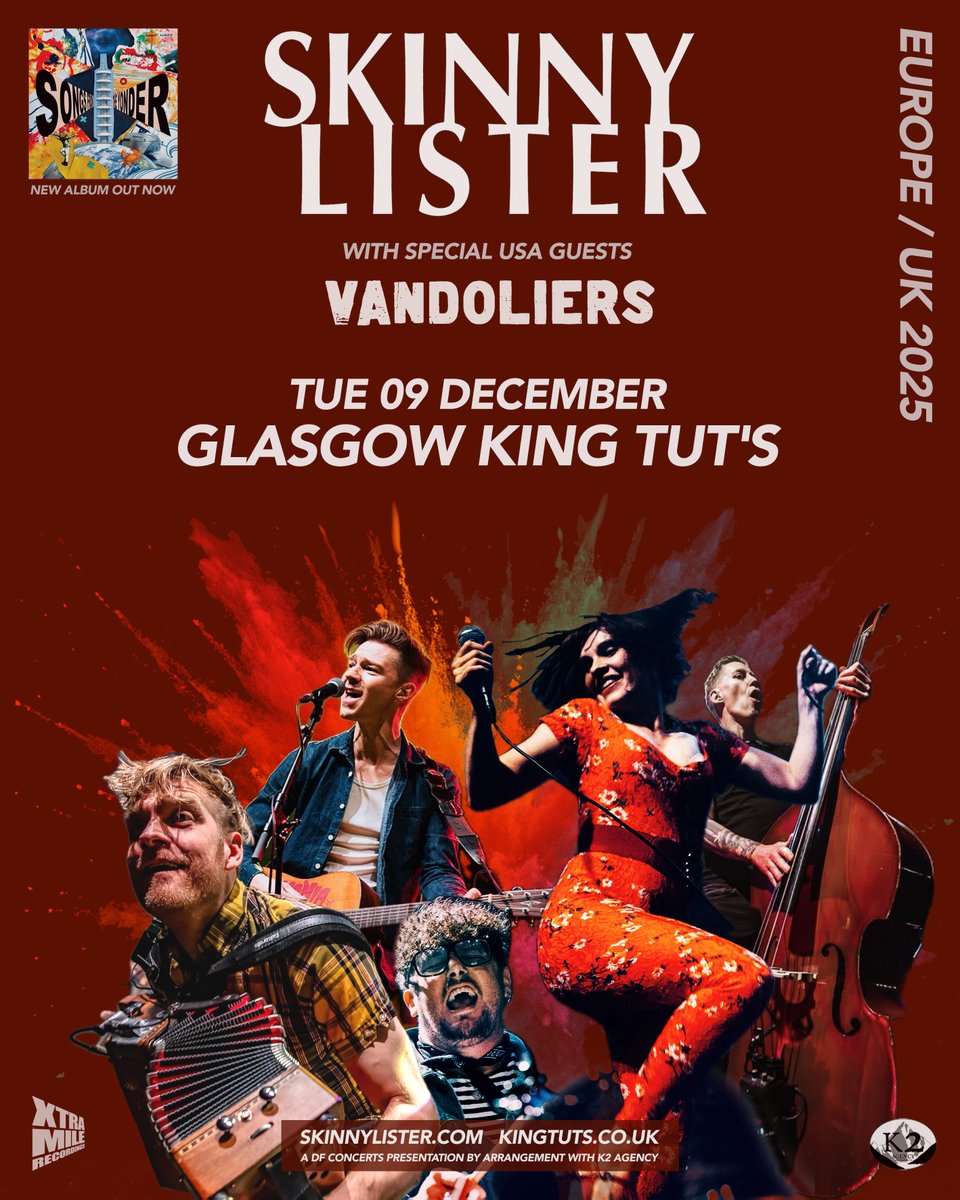 JUST ANNOUNCED » Skinny Lister
King Tut's | 9th December 2025
MORE INFO ⇾ ktwwh.co/skinny-lister
