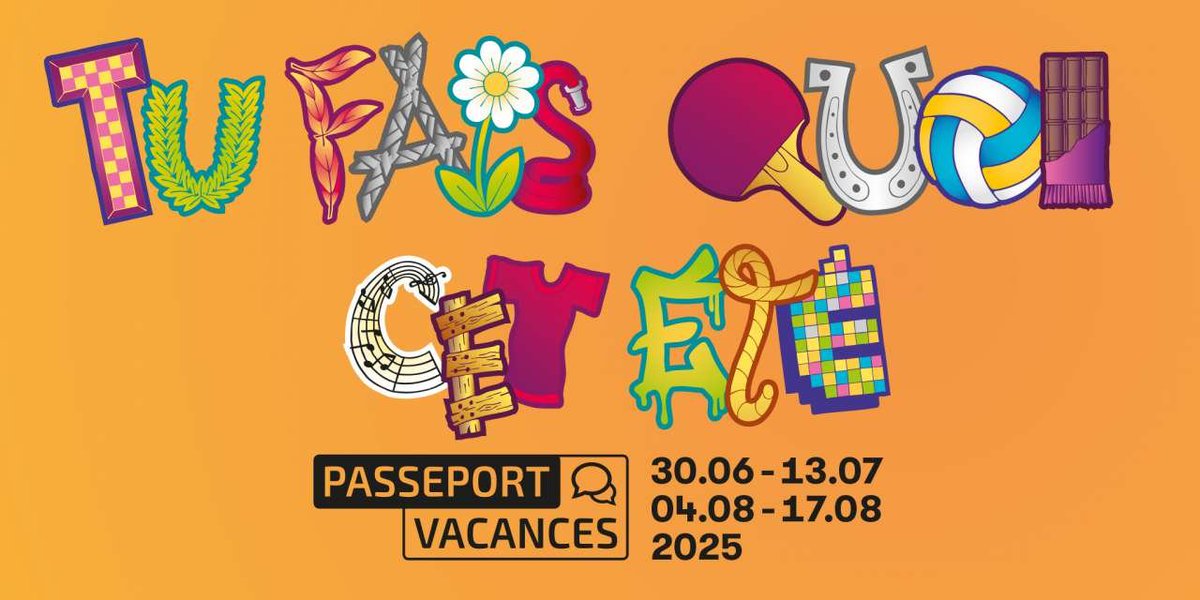 Le Passeport vacances est de retour cet été
Vente dès le mercredi 21 mai à 12h00.
Public: 9 à 15 ans de la région lausannoise
Plus de 200 activités entre les 30.06-13.07 et 4-17.08.
Infos: lausanne.ch/apps/actualite…
