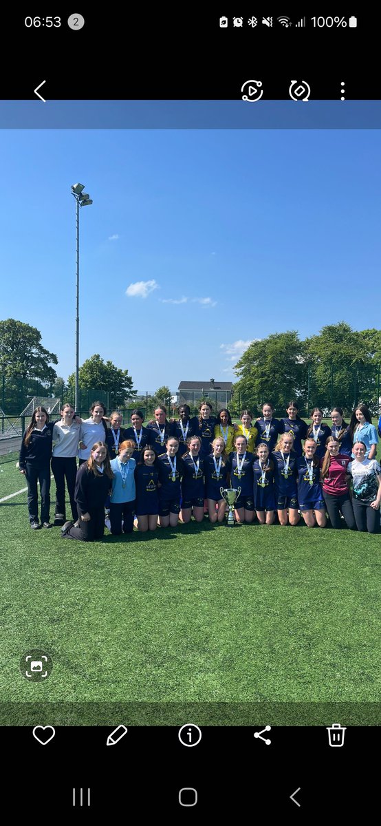 Our u15 girls made history yesterday by becoming the 1st girls' soccer team in the history of Coláiste Éinde to win a Connacht title. Overcoming a strong Coláiste na Coiribe side, scorers on the day were Kayla McDonnell (2) Lucy Lynch, Eadaoin Cleary, Sorcha Keane &amp; Ciara Faherty