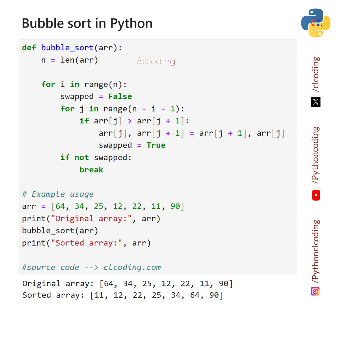 Bubble Sort in Python