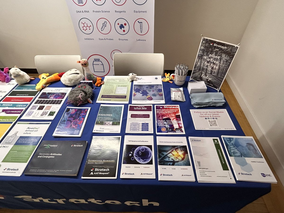 Today I am exhibiting at <a href="/CRUKCOLcentre/">CRUKCOLcentre</a> TME, Imaging and Translation Symposium! Drop by our <a href="/Stratech_UK/">Stratech Scientific</a> stand to find out about our 4 million #research tools and win <a href="/GIANTmicrobes/">GIANTmicrobes, Inc.</a> 🎉

#cancerresearch #tumourmicroenvironment #guesstheballs