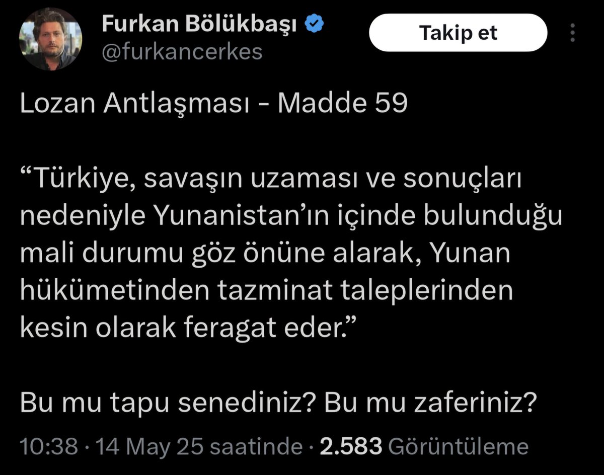 Evet Furkan, tam olarak zaferdir.
Türkiye, 1. Dünya Savaşı’nda yenilmiş olmasına rağmen savaş tazminatı ödemeyen tek ülke olarak tarihe geçmiştir. Aynı zamanda, yenildiği hâlde hava ve deniz kuvvetleri yasaklanmayan ve ordusu sınırlandırılmayan tek ülke olmuştur. Bu kazanımlar,
