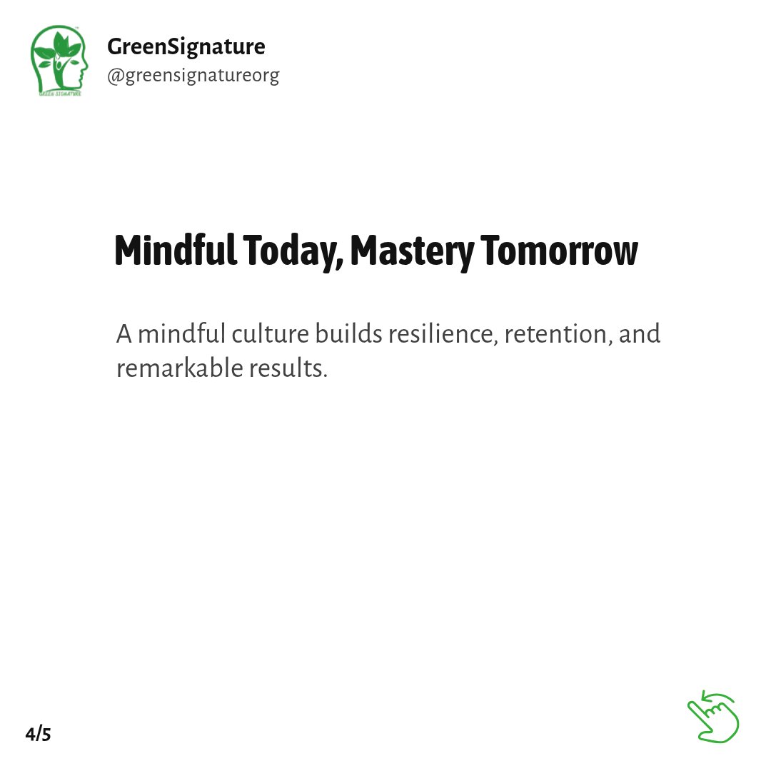 GreenSignature_'s tweet image. What one small change could make your workplace more mindful tomorrow?

#MindfulWorkspace #EmployeeWellbeing #WorkplaceCulture
#GreenSignature
